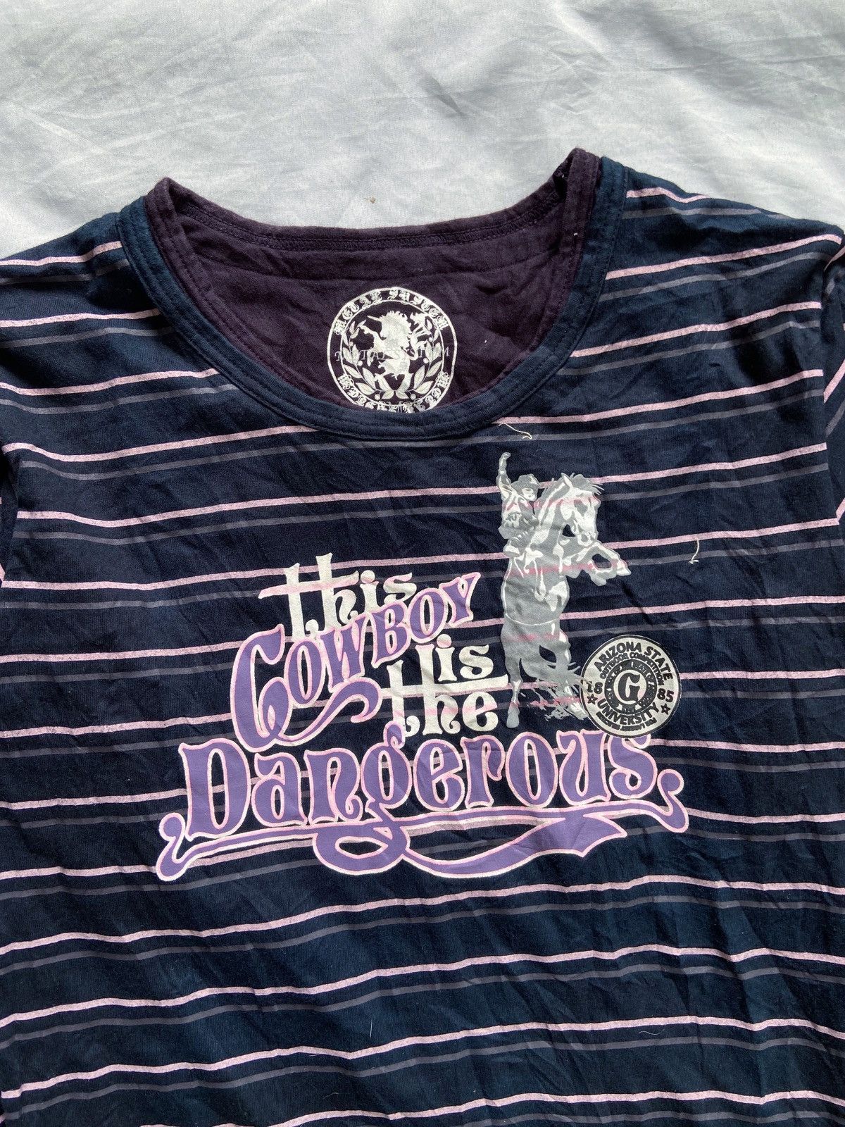Japanese Brand METAL SYSTEM STRIPED DOUBLER LAYER POEM LONG SLEEVE Size US M / EU 48-50 / 2 - 4 Thumbnail