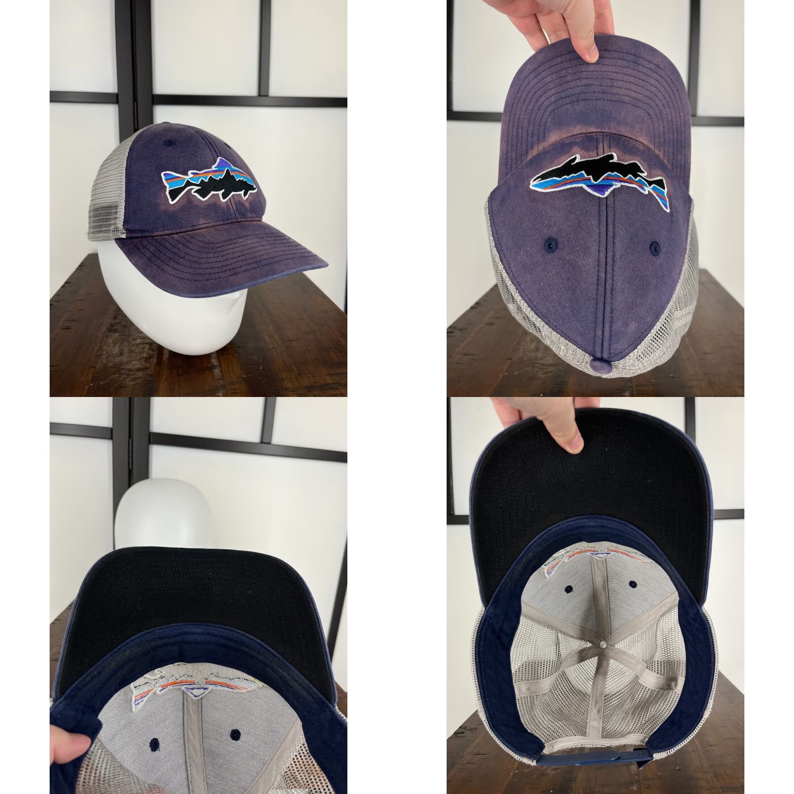Patagonia Patagonia Hat Cap Snap Back Adult One Size Blue Twill Trucker Embroidered Trout Sports Fish Casual Men Hats Size ONE SIZE - 8 Thumbnail