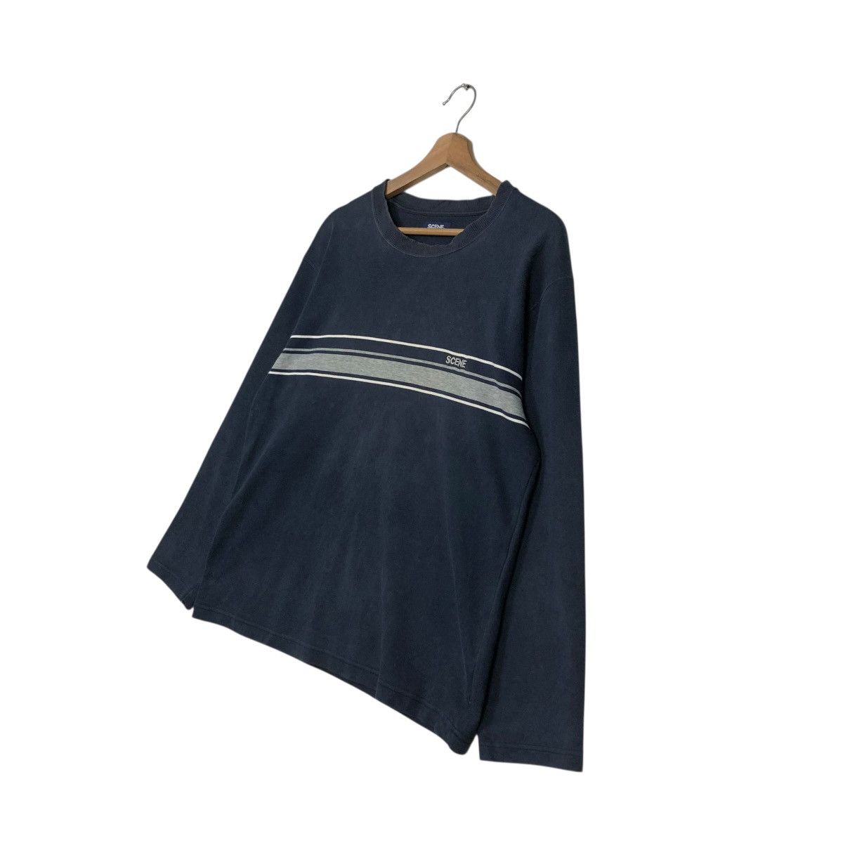 Japanese Brand 🔥VINTAGE SWEATSHIRT SCENE STRIPED DESIGN ISSEY MIYAKE Size US M / EU 48-50 / 2 - 4 Thumbnail