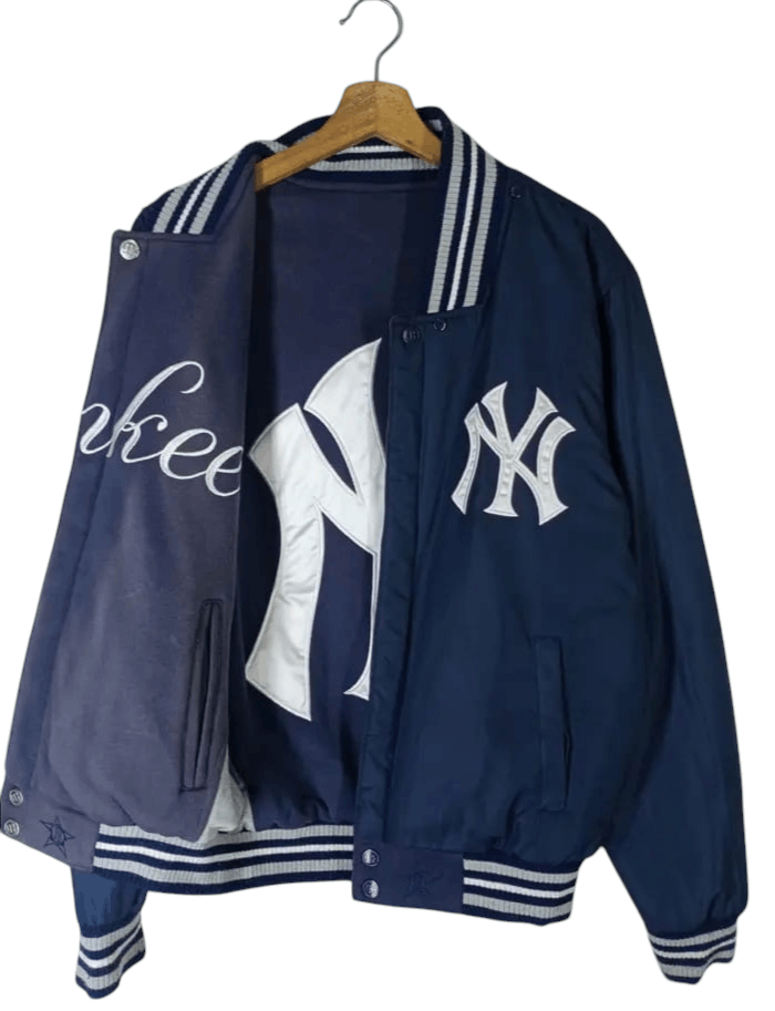 New York Yankees RARE VINTAGE NEW YORK YANKEES REVERSIBLE VARSITY JACKET Size US M / EU 48-50 / 2 - 2 Thumbnail