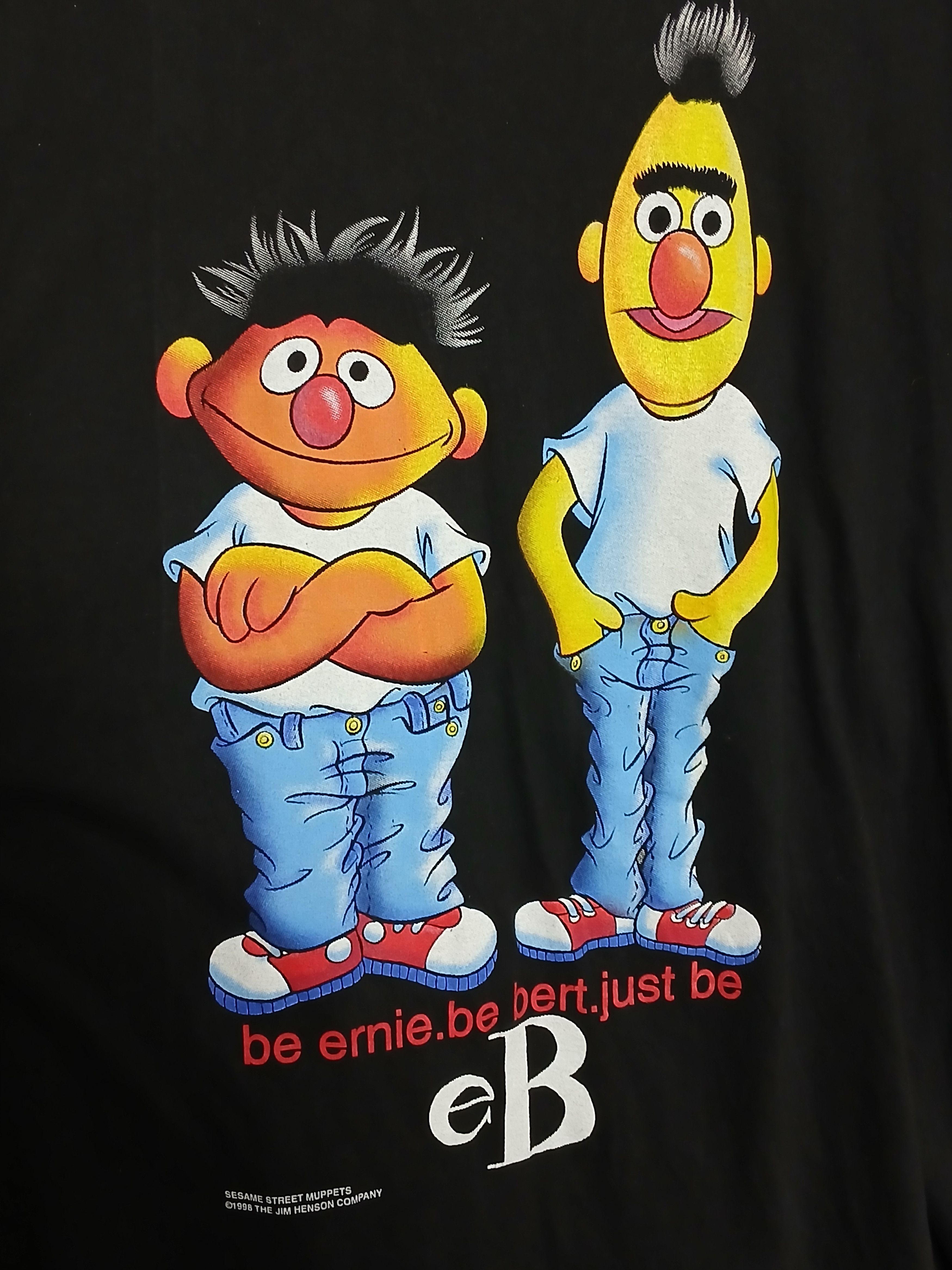 Vintage Vintage 1998 Sesame Street Muppets Ernie Bert T-Shirt Size US L / EU 52-54 / 3 - 3 Thumbnail