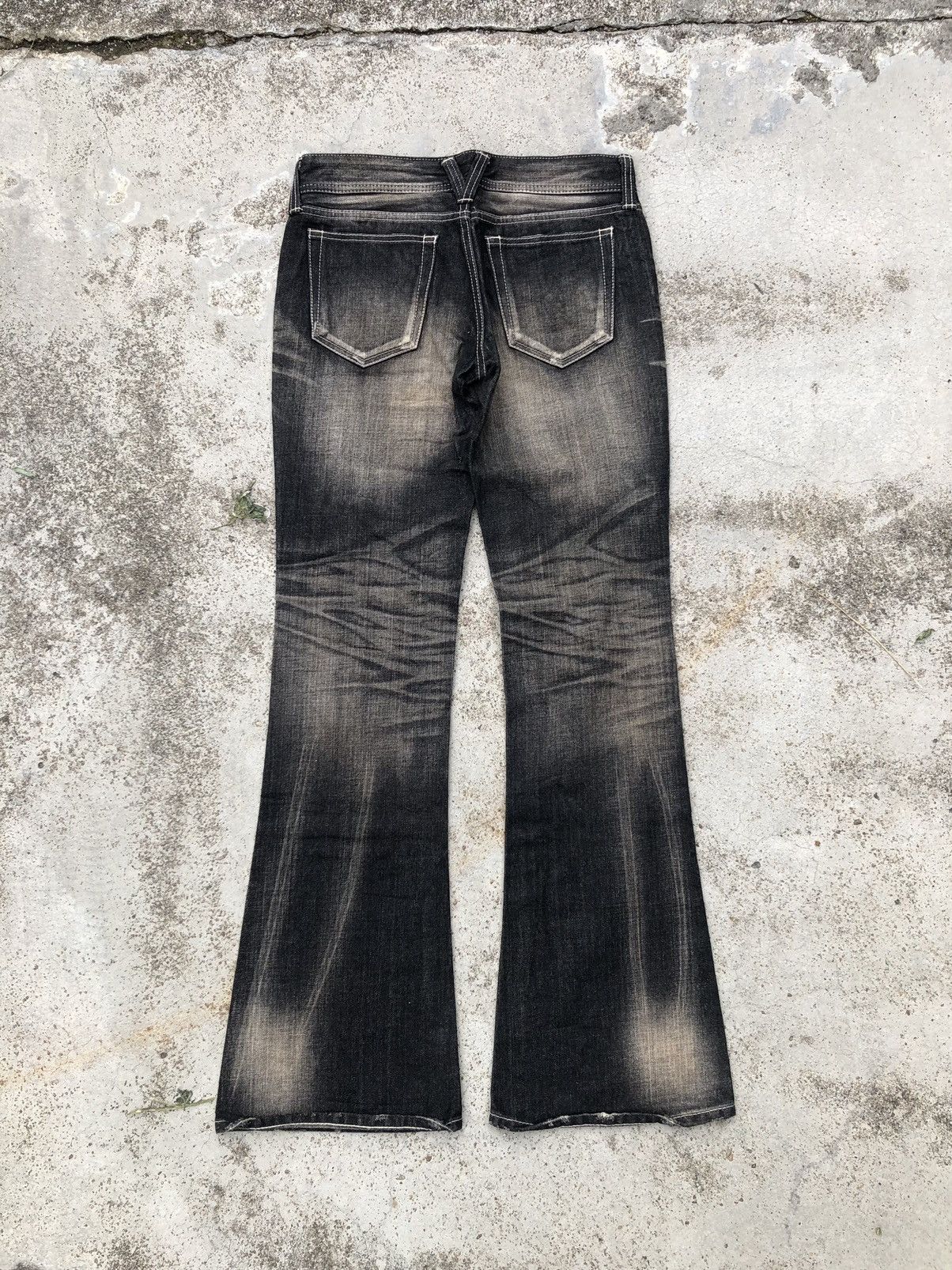 If Six Was Nine × Vanquish FLARED⚡️⚡️VANQUISH GOLD RUSTY BLACK DENIM Size 29" - 4 Thumbnail