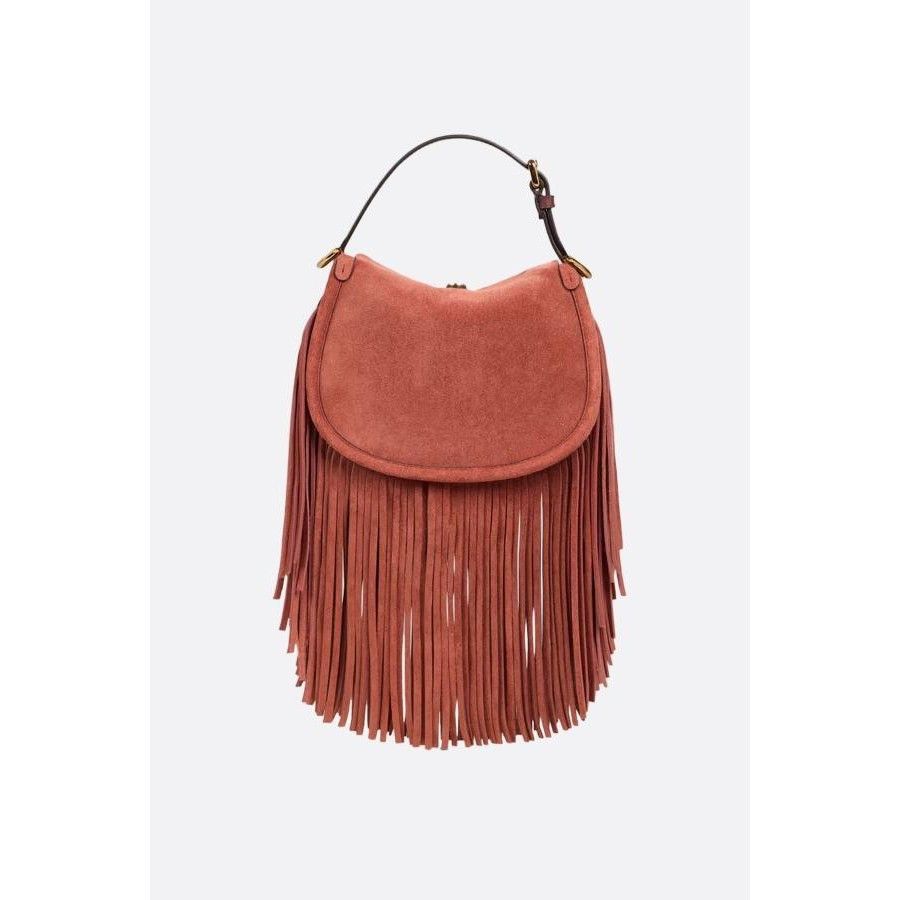 Etro ETRO Pony Small Brick Red Suede Fringes Shoulder Bag New And Size ONE SIZE - 2 Thumbnail