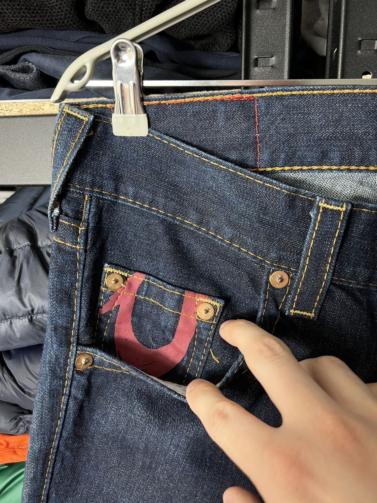 True Religion True Religion Big Logo Pocket Jeans USA Denim Y2K Size 31 Size US 31 - 10 Thumbnail