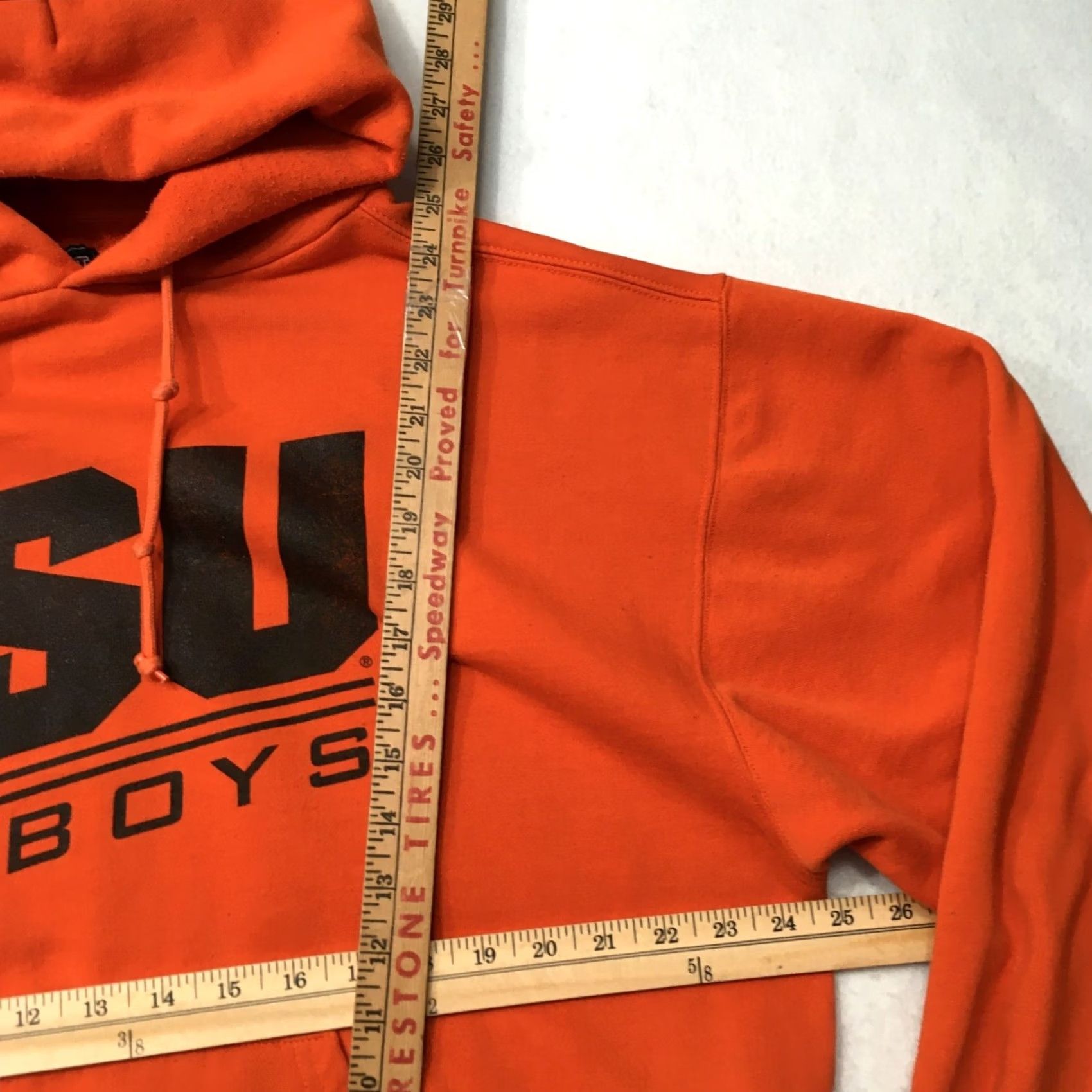 Jansport Jansport Hooded Sweatshirt OSU Cowboys Large Orange Men's Sweatshirt Pullover University Style Proceed with Care Vegos Size US L / EU 52-54 / 3 - 4 Thumbnail