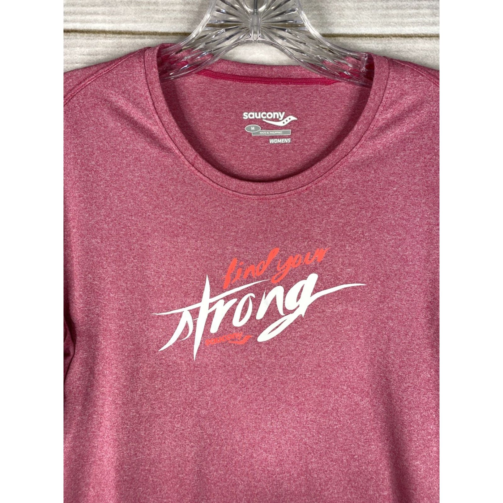 Saucony Saucony Shirt Womens M Pink Activewear Top Long Sleeve Size M / US 6-8 / IT 42-44 - 2 Thumbnail