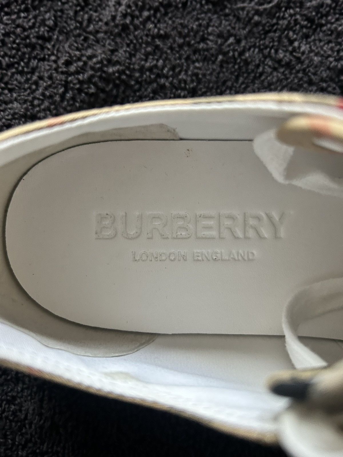 Burberry Burberry Logo Check Pattern Canvas Sneakers. Women’s Size US 7.5 / IT 37.5 - 5 Thumbnail