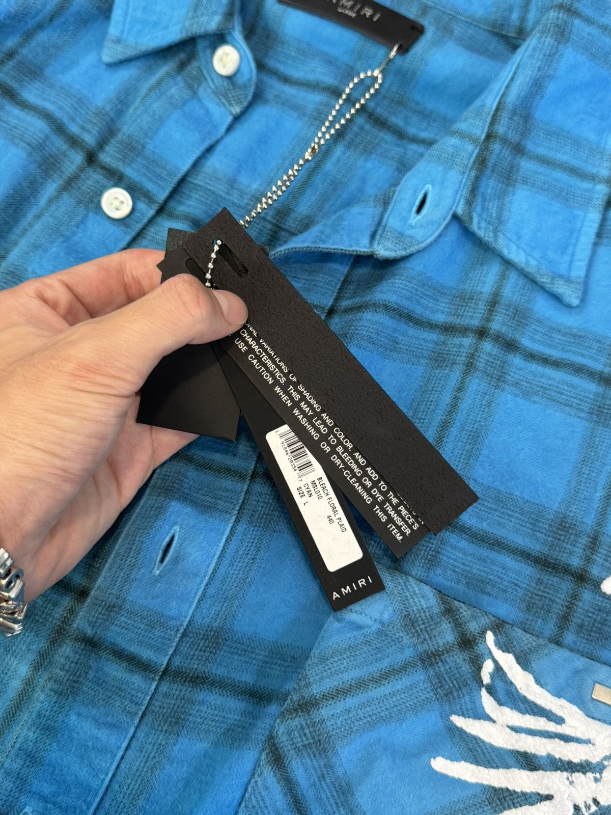 Amiri Amiri Bleach Floral Plaid Flannel Size US L / EU 52-54 / 3 - 8 Thumbnail