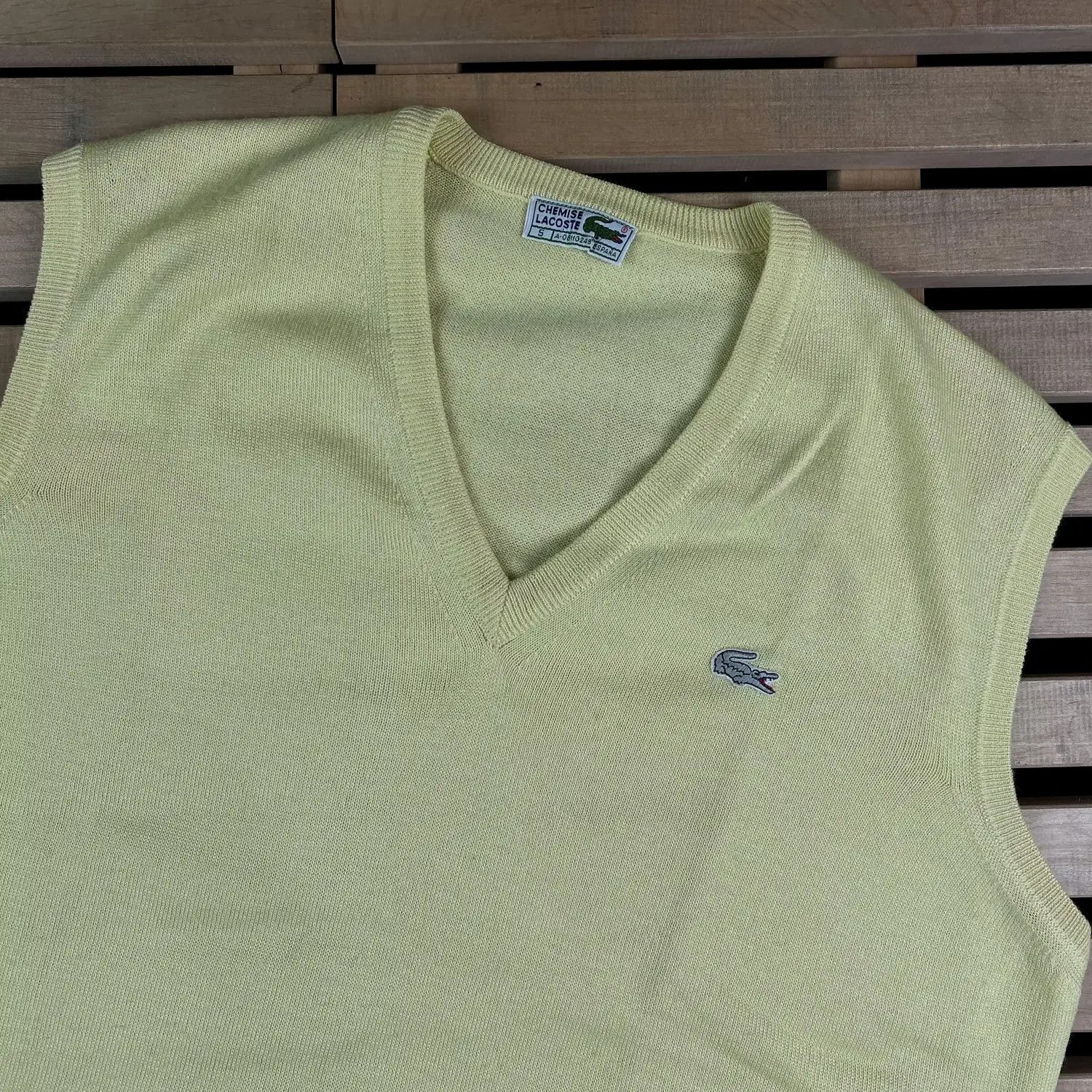 Lacoste Men’s Wool Vest Jumper Lacoste Chemise Vintage Size 5 M-L Size US L / EU 52-54 / 3 - 2 Thumbnail