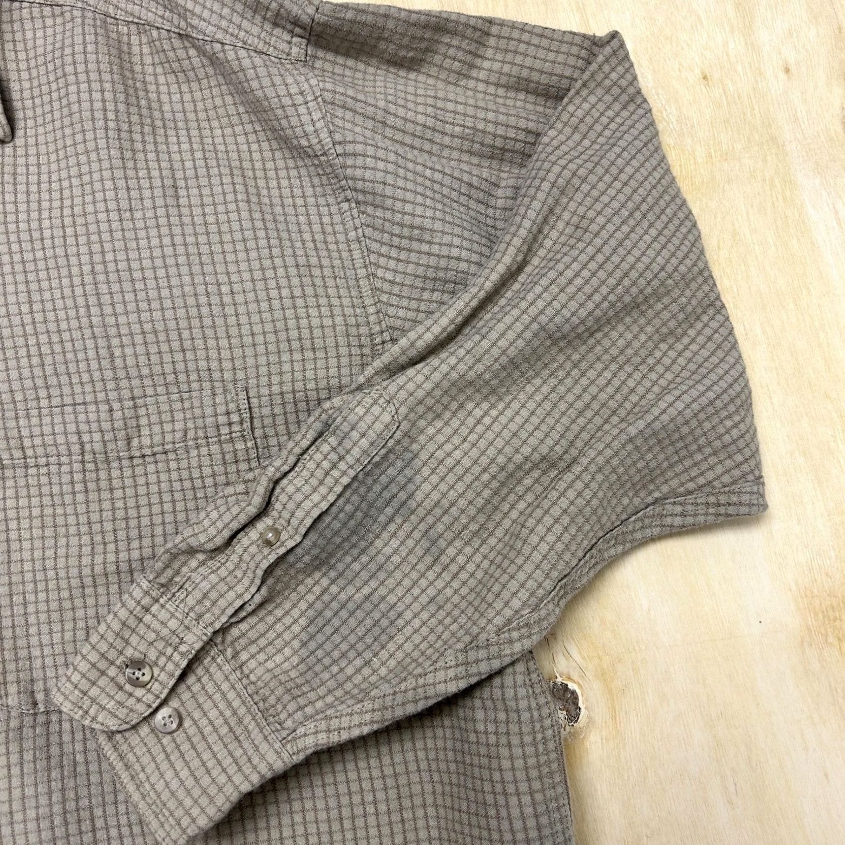 Faded Glory VINTAGE Faded Glory Shirt Mens XL Gray Check Long Sleeve Button Up Ramie Cotton Size US XL / EU 56 / 4 - 3 Thumbnail