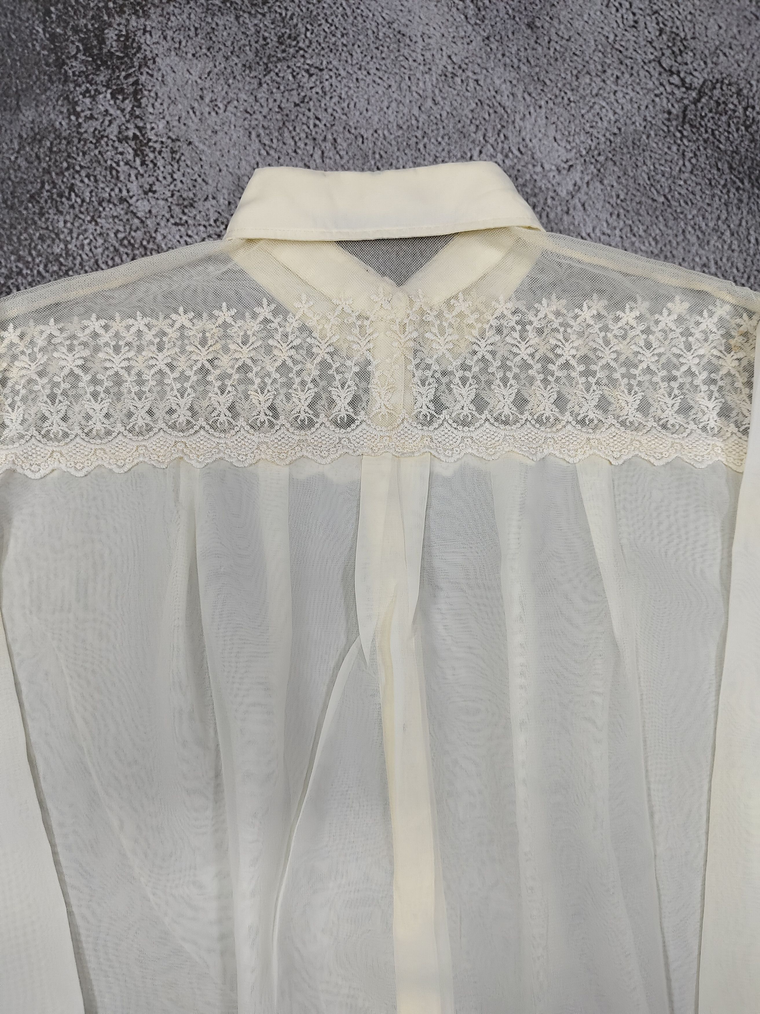 LIZ LISA 2000s Liz Lisa- Y2K Sheer Chiffon Lace Panel Floral Blouse Size M / US 6-8 / IT 42-44 - 9 Thumbnail