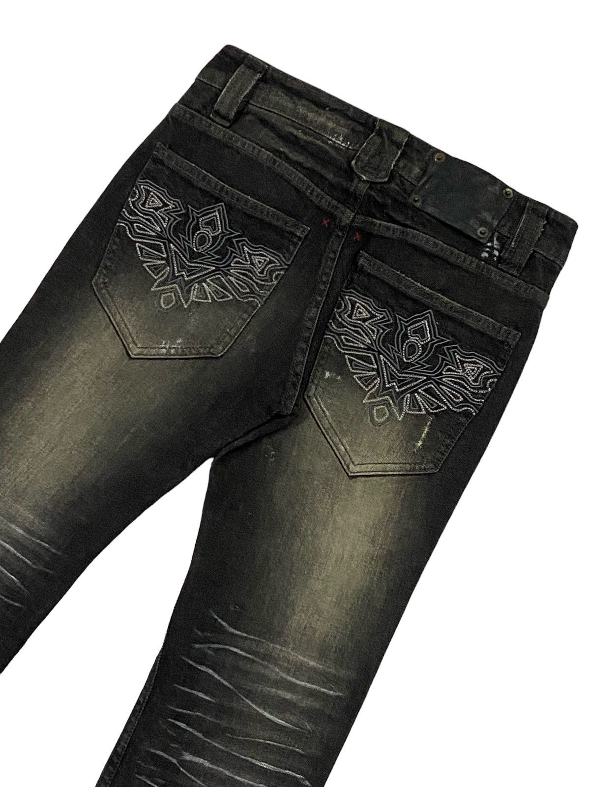 semanticdesign Semantic Design Flare Ripped Distressed Jeans Size 28" / US 6 / IT 42 - 17 Thumbnail