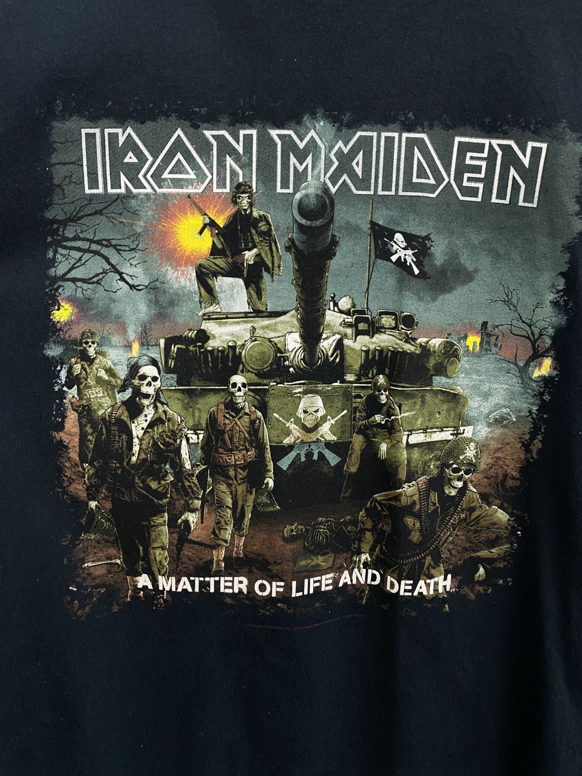 Iron Maiden 🇬🇧☠️ Vintage 2006 Iron Maiden A Matter of Life and Death Tee Size US M / EU 48-50 / 2 - 4 Thumbnail