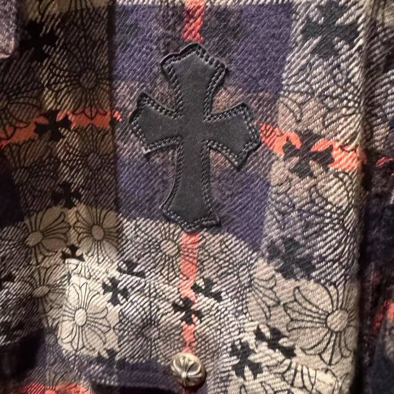 Chrome Hearts Chrome hearts 1 of 1 jacquard cross patches flannel sz xxl Size US XXL / EU 58 / 5 - 8 Thumbnail