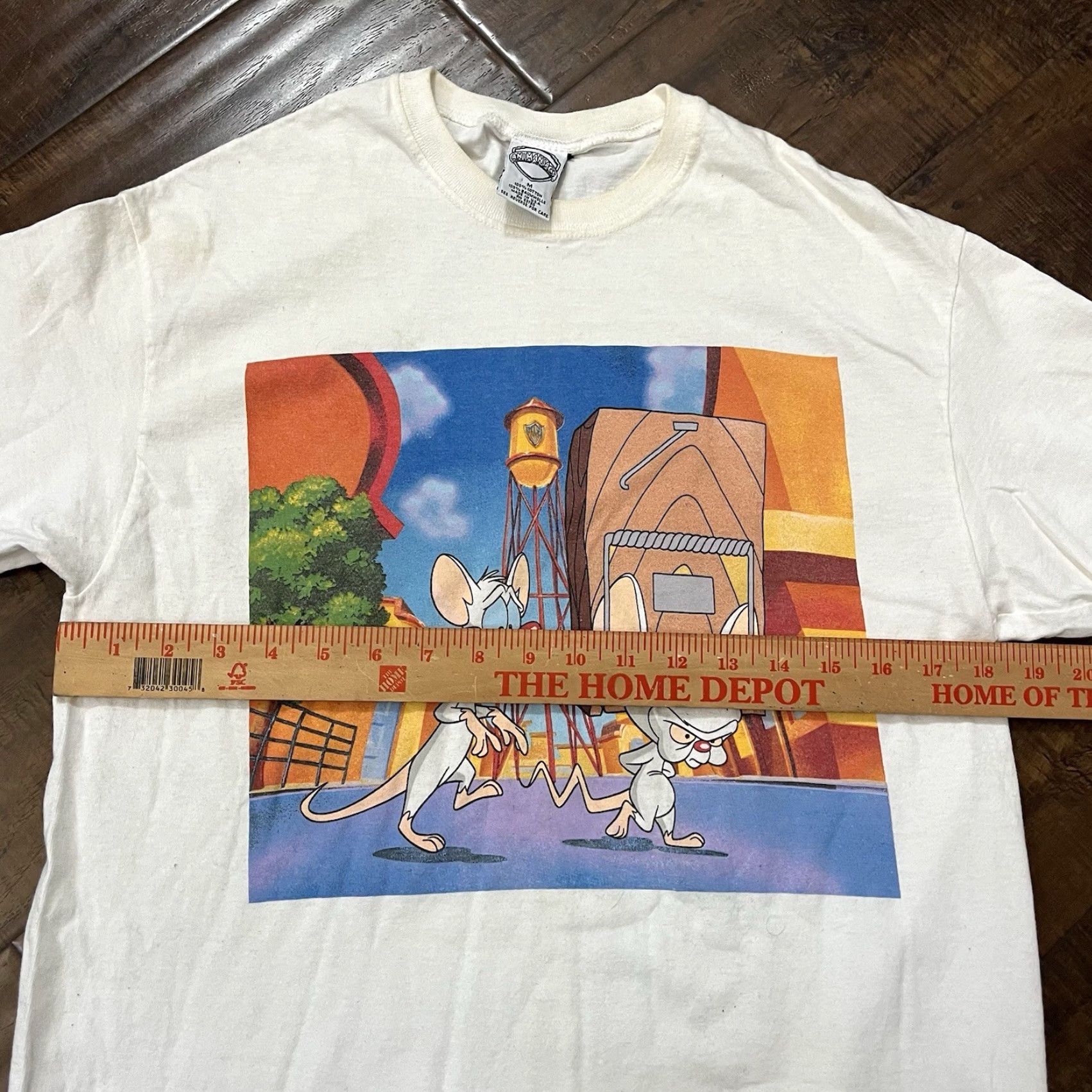 Vintage VINTAGE Warner Bros Pinky And The Brain Cartoon Shirt Medium White 90s Mens Size US M / EU 48-50 / 2 - 3 Thumbnail