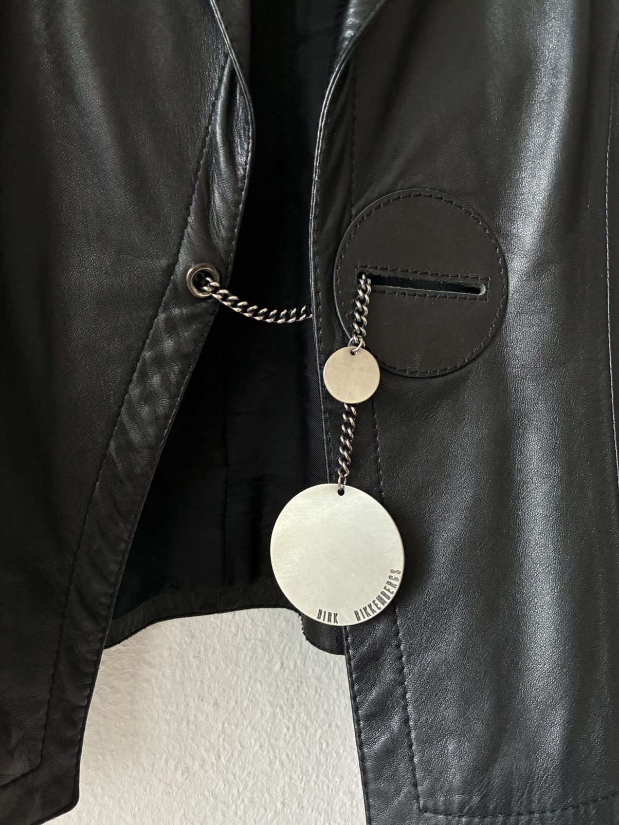 Dirk Bikkembergs Dirk Bikkembergs SS2004 Leather Blazer Size M / US 6-8 / IT 42-44 - 2 Thumbnail