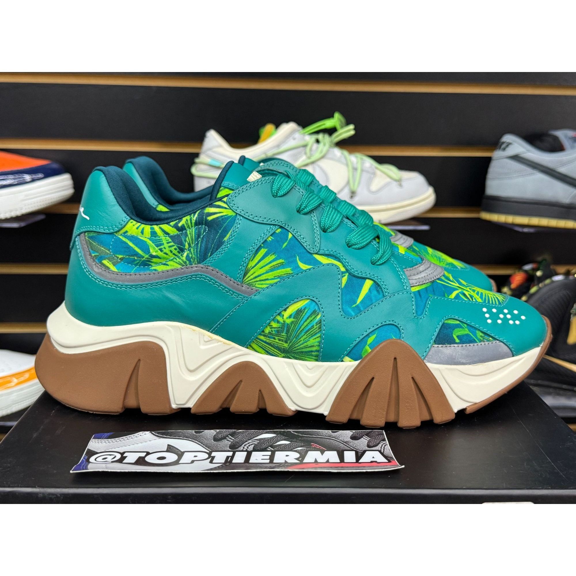 Versace VERSACE SQUALO PALM LEAVES SZ 43 Size US 10 / EU 43 - 3 Thumbnail