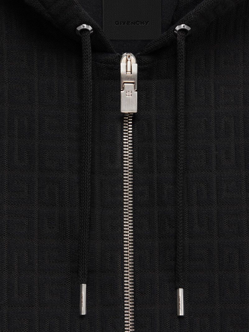 Givenchy o1w1db10426 All Over 4G Knitted Zip Hoodie in Black Size US XL / EU 56 / 4 - 2 Thumbnail