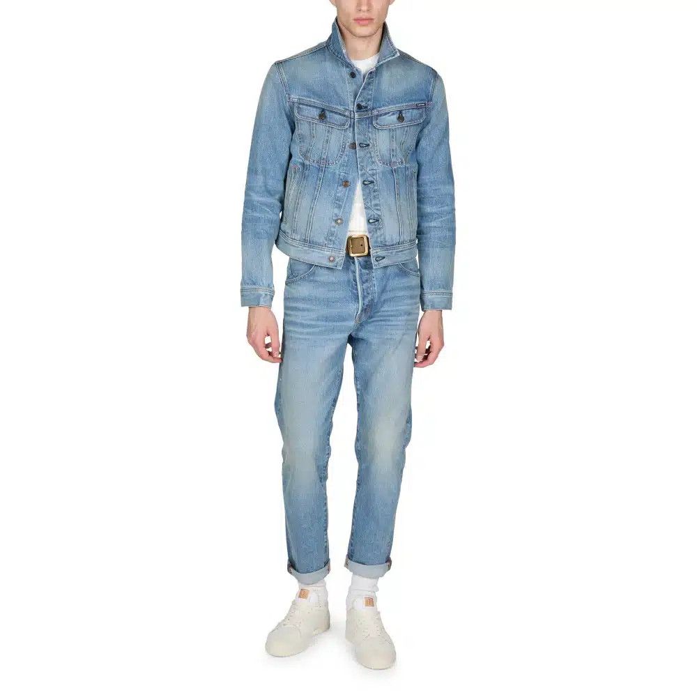 Tom Ford o1loc1c0425 DJI001 Denim Jacket in Blue Size US XL / EU 56 / 4 - 3 Thumbnail