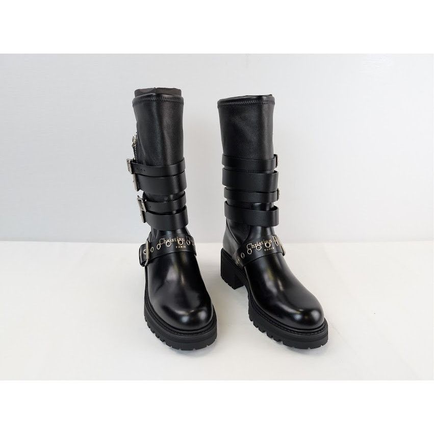 Dior o1rshd1 Christian Zip Detailed Buckled Boots in Black Size US 10 / IT 40 - 7 Thumbnail
