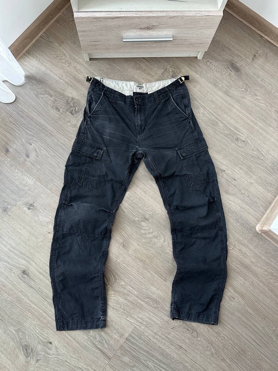 Carhartt × Carhartt Wip × Vintage Vintage Carhartt Cargo Black Pants Size US 30 / EU 46 - 6 Thumbnail