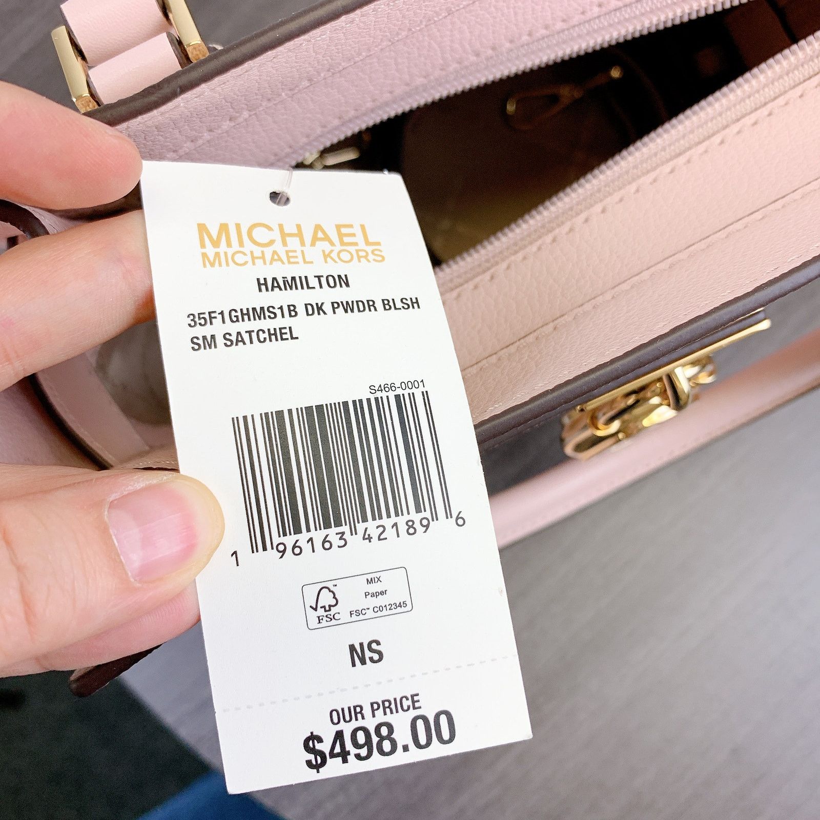 Michael Kors Michael Kors 35F1GHMS1B Hamilton Small Logo Satchel IN PWDR Size ONE SIZE - 9 Thumbnail