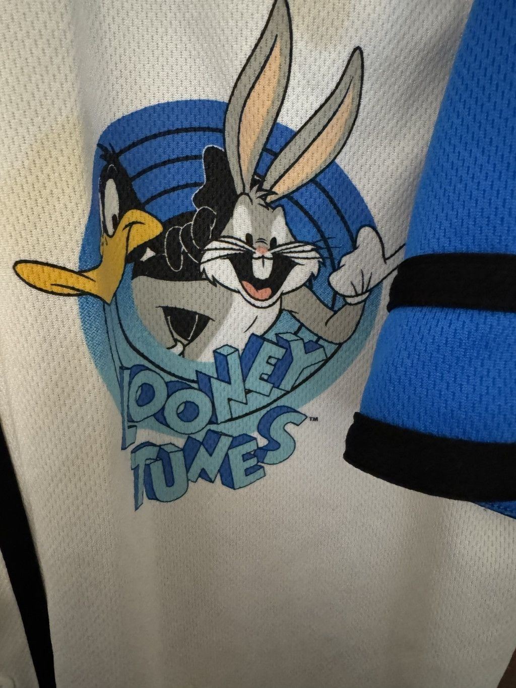 The Unbranded Brand Looney Tunes Men's Size M White Button Up Baseball Jersey Size US M / EU 48-50 / 2 - 3 Thumbnail