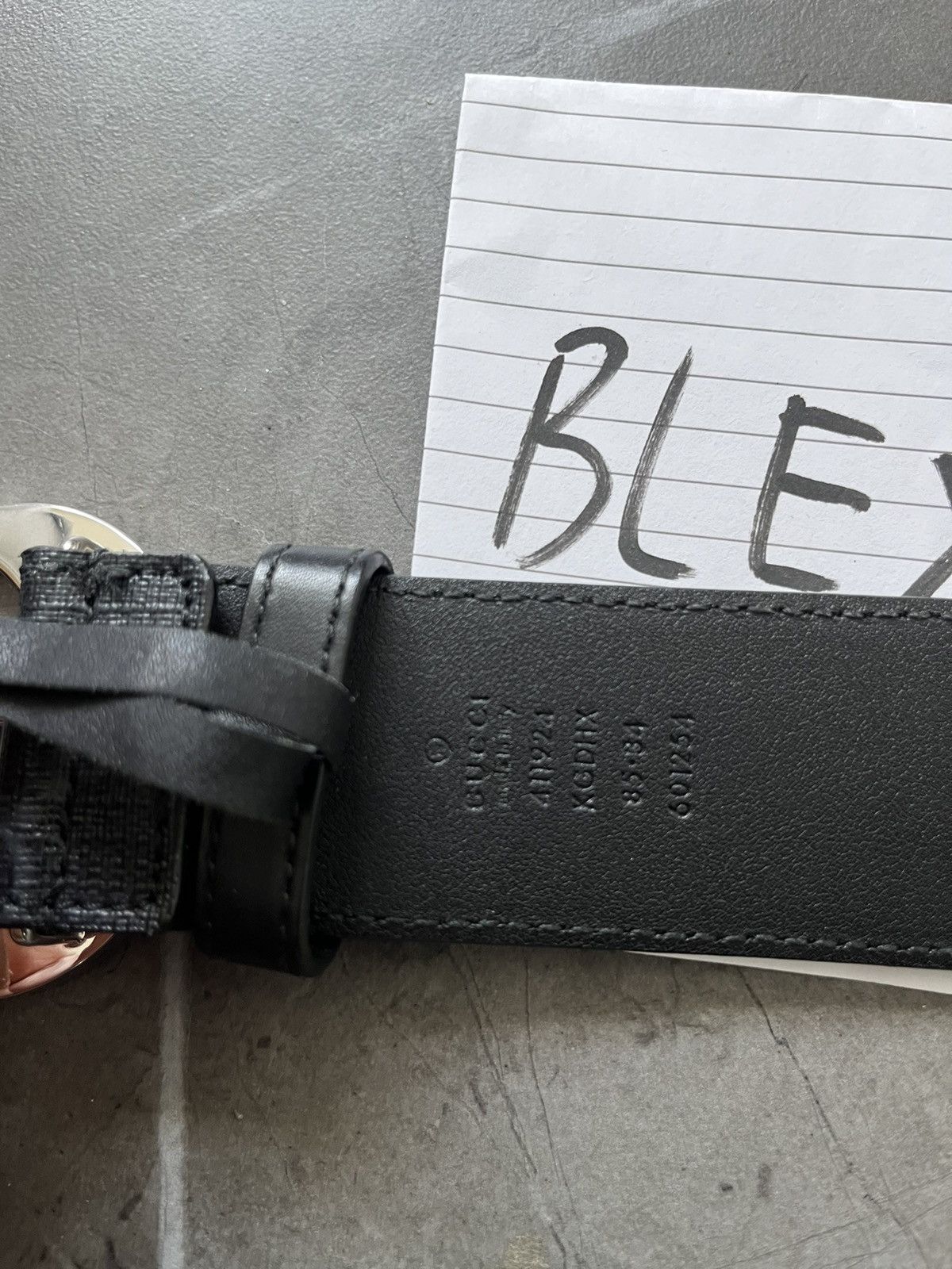 Gucci EMBOSS WITH INITIALS GG BELT WITH INTERLOCKING G BUCKLE Size 34 - 8 Thumbnail