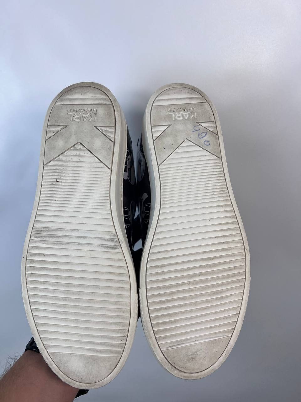 Karl Lagerfeld KARL LAGERFELD SNEAKERS METALLIC SILVER LOGO WOMENS SIZE 38 Size US 7 / IT 37 - 5 Thumbnail
