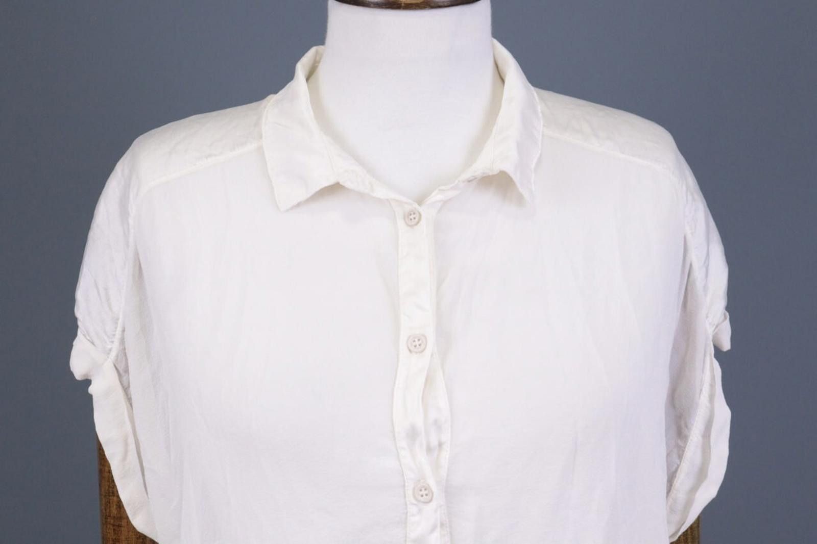 Designer Transit Par Such White Button Down Top Shirt Size 5 Size M / US 6-8 / IT 42-44 - 4 Thumbnail