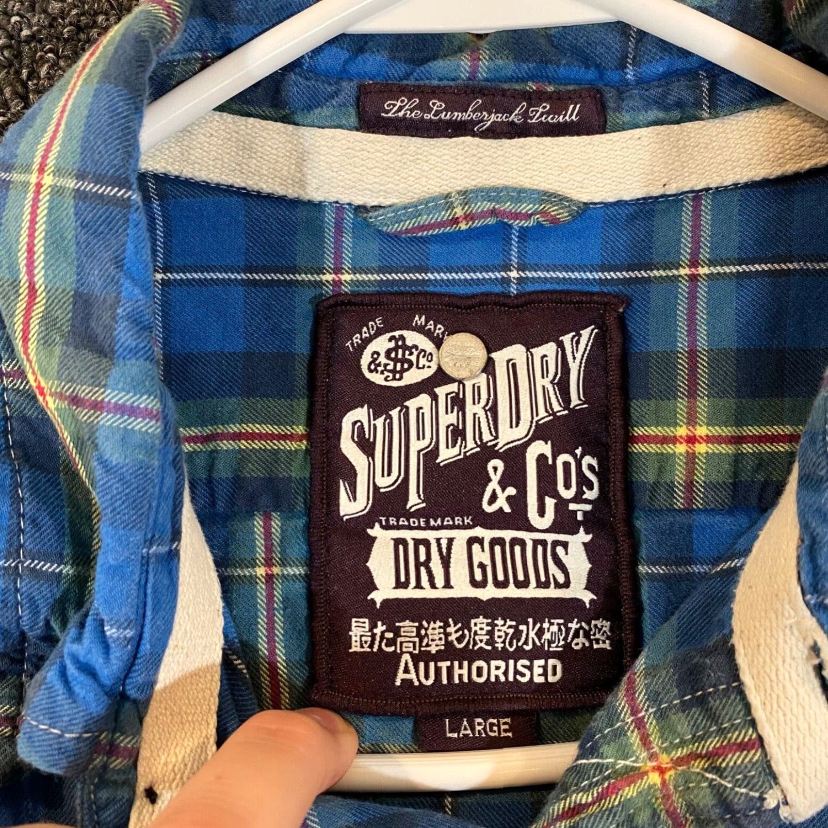 Superdry Superdry Shirt Lumberjack Twill Mens Large Multicolor Plaid Button Up Top L/S Size US L / EU 52-54 / 3 - 2 Thumbnail