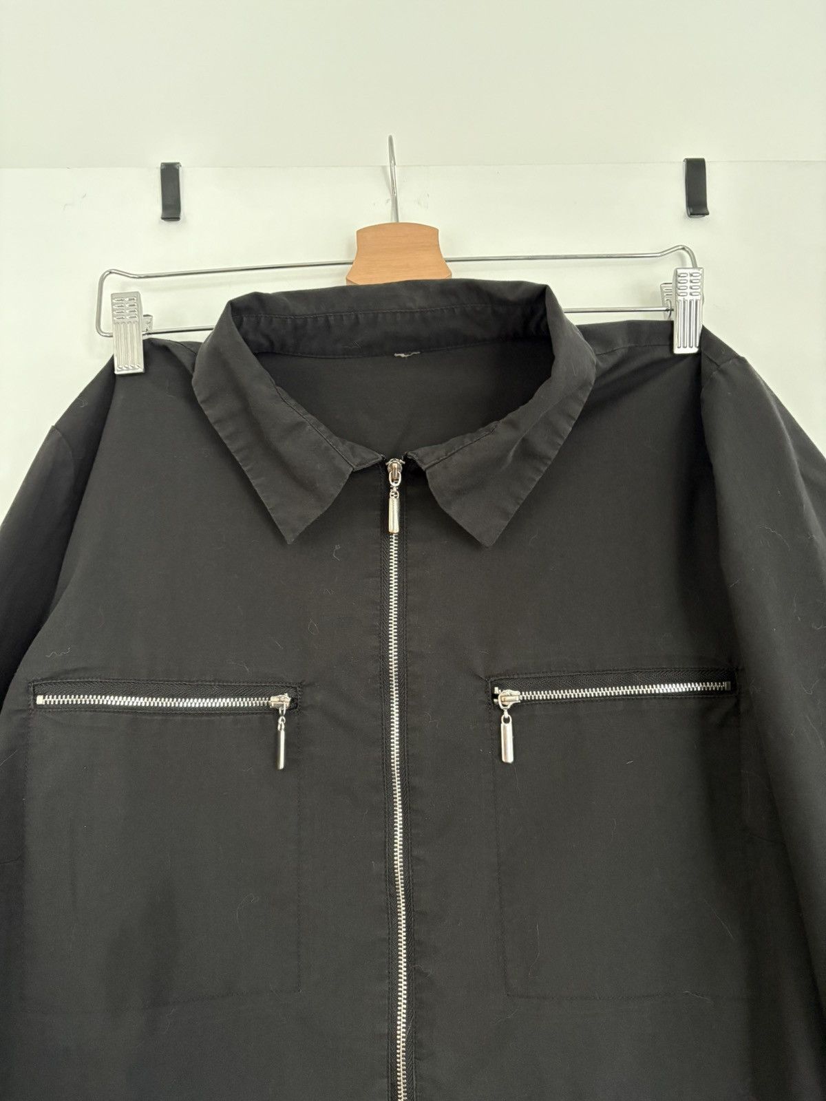 Vintage Black Zip but Collared Shirt Size US L / EU 52-54 / 3 - 4 Thumbnail