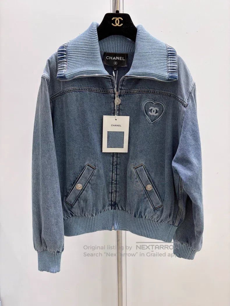 Chanel Chanel Coco beach series denim jacket Size XXS / US 00 / IT 34 - 1 Thumbnail