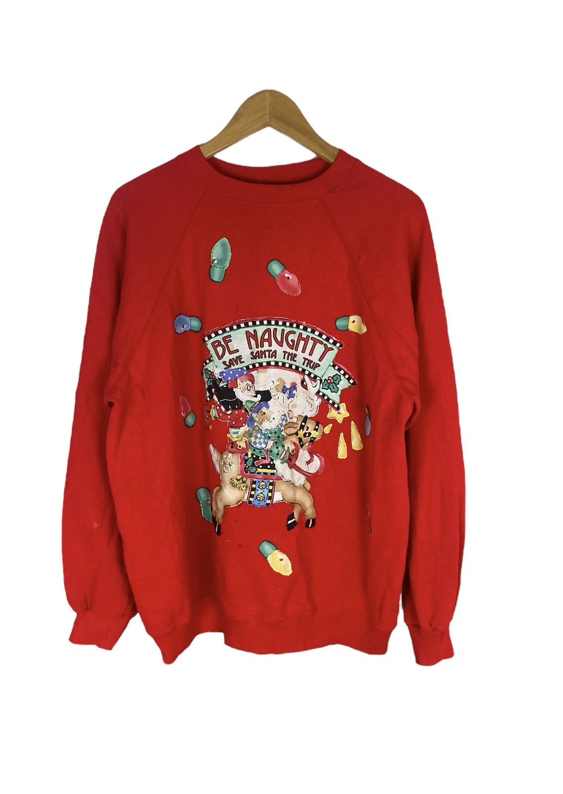 Vintage Be Naughty Save Santa The Trip Sweatshirt