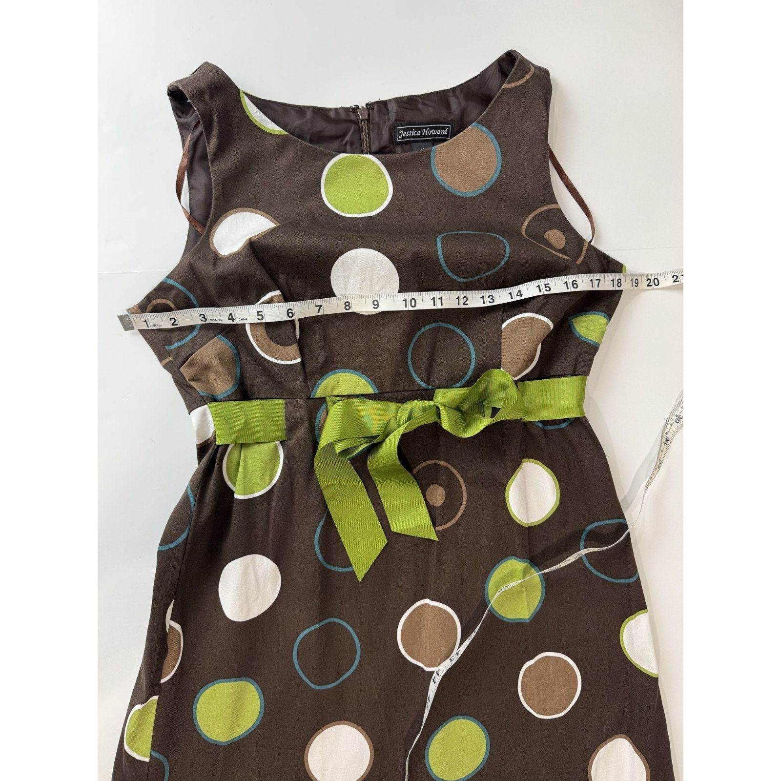 Other Jessica Howard Retro Y2K Twee Polka Dot Dress Brown 10 Size L / US 10 / IT 46 - 8 Thumbnail