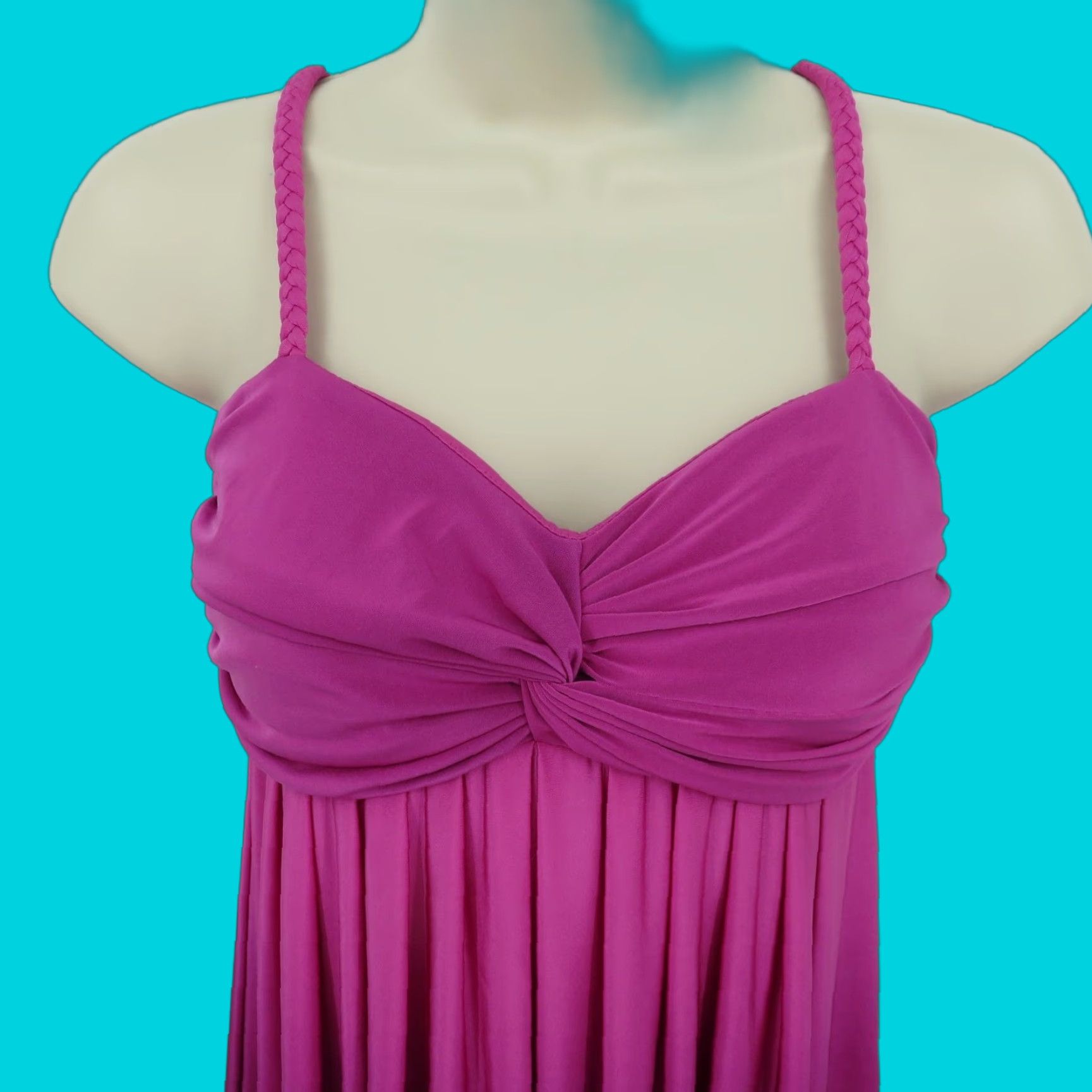 Twisted X VINTAGE Bisou Bisou Women 4 Purple Gradient Twisted Strap Sweetheart Dress Y2K 2000s VTG Dress Womens 4 Purple Size S / US 4 / IT 40 - 1 Thumbnail