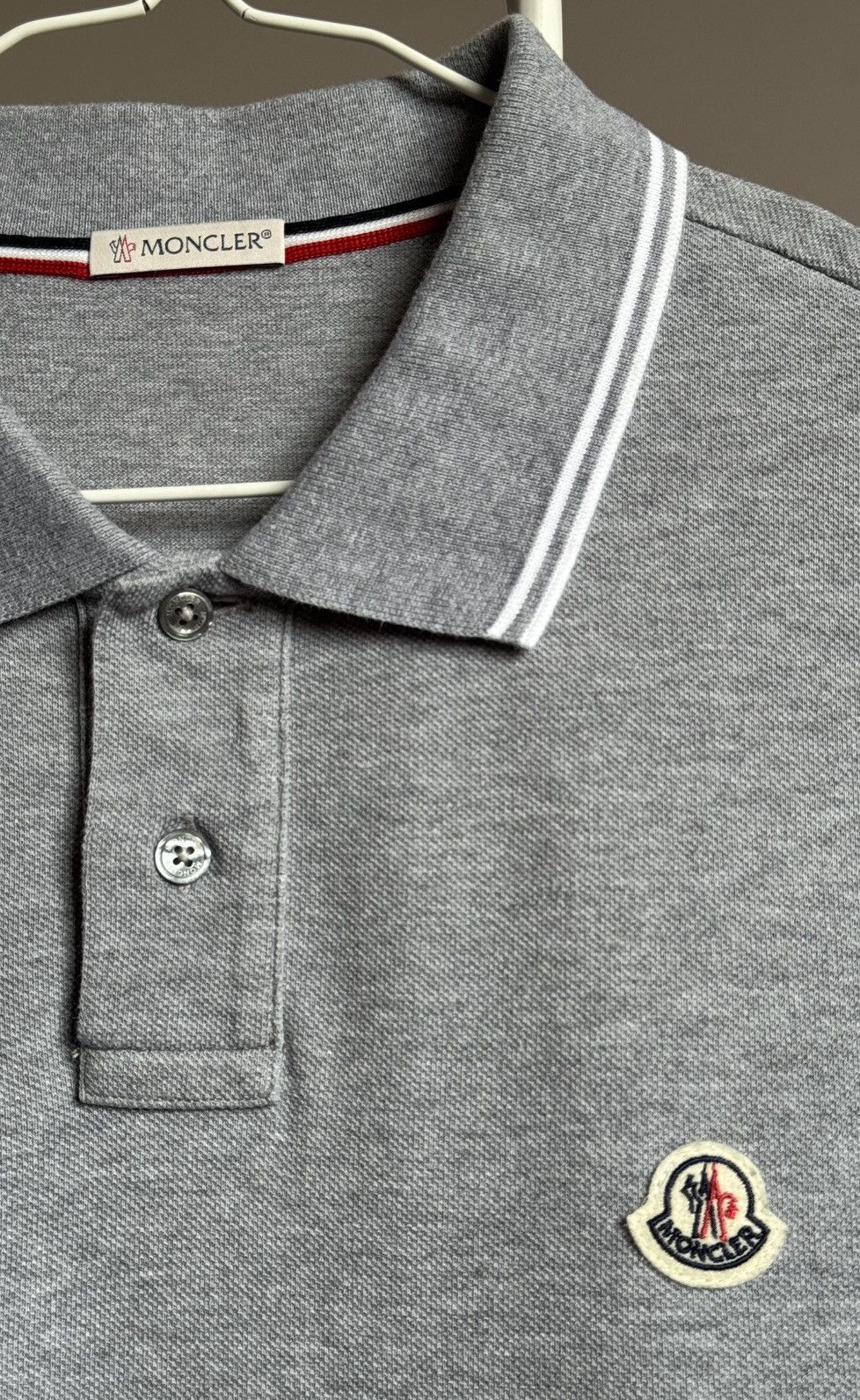 Moncler Moncler Manica Corta Polo T-shirt Grey Size US L / EU 52-54 / 3 - 3 Thumbnail