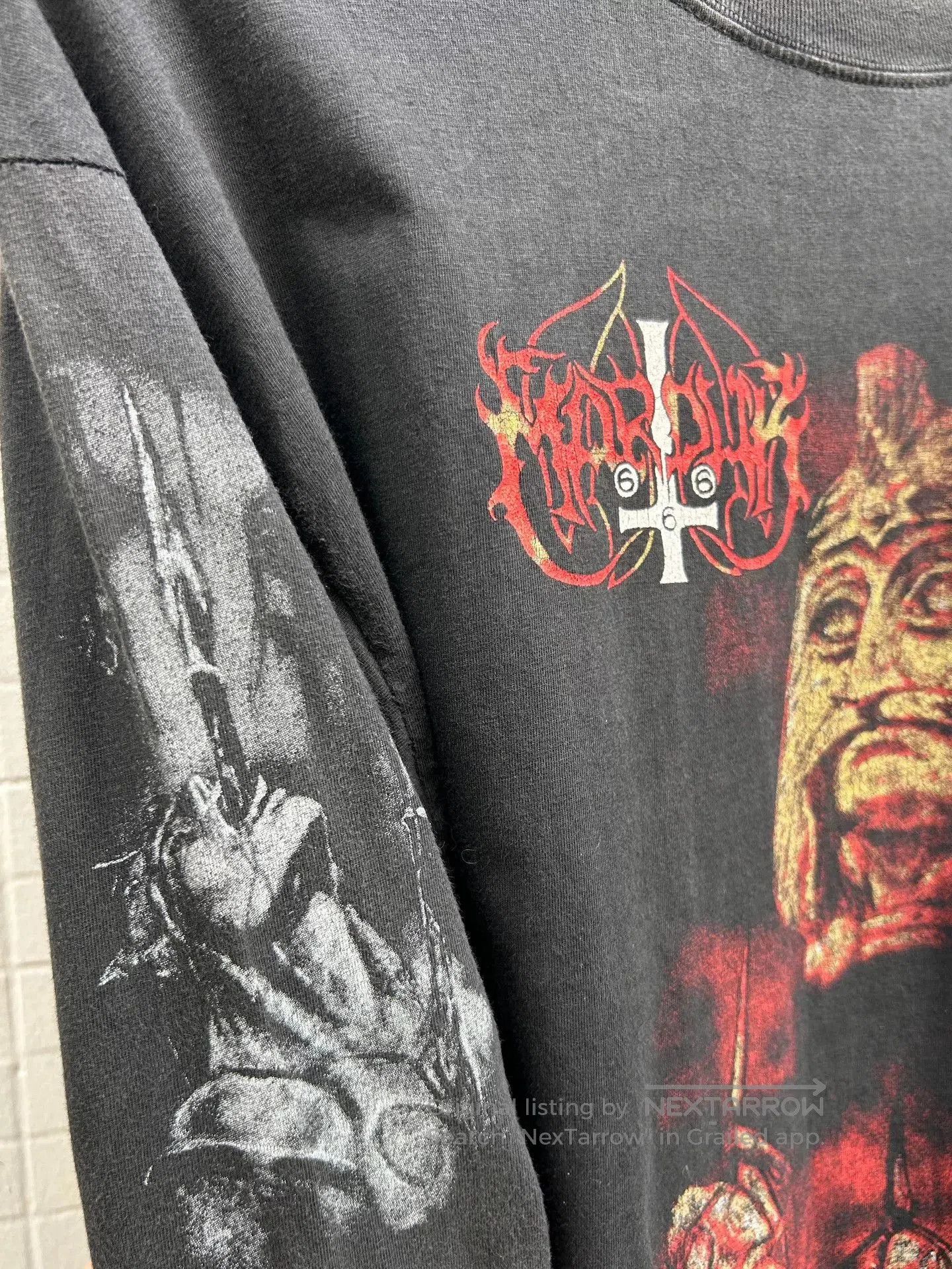 Vintage Vintage 90s Marduk Band Long Sleeve Tee. Size US M / EU 48-50 / 2 - 9 Thumbnail