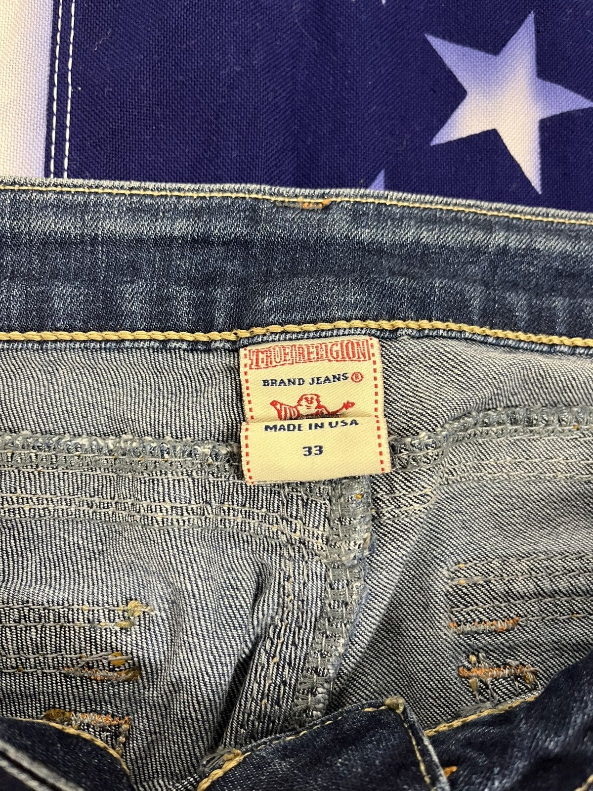 True Religion True Religion Straight Leg Jeans - Vintage Size 33" - 9 Thumbnail