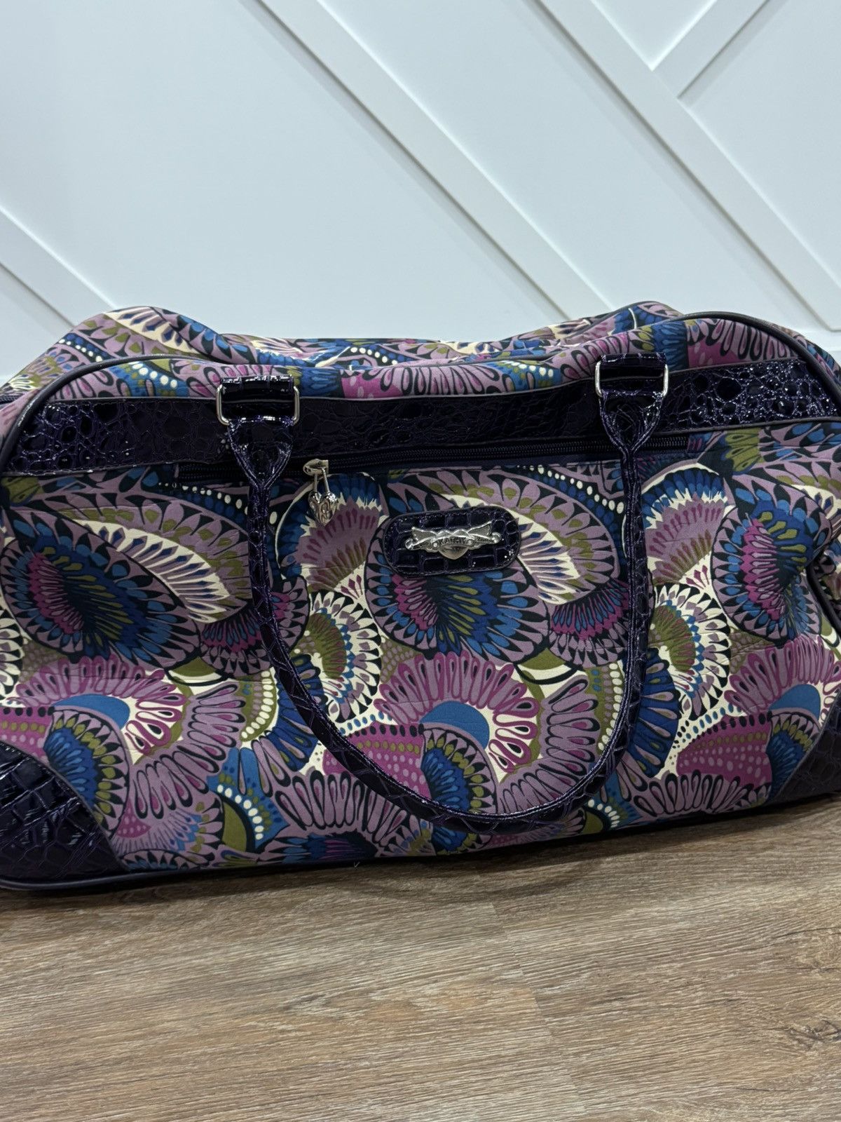 Vintage Kathy Van Zeeland Vintage Y2K Psychedelic Rolling Duffel Bag Size ONE SIZE - 3 Thumbnail