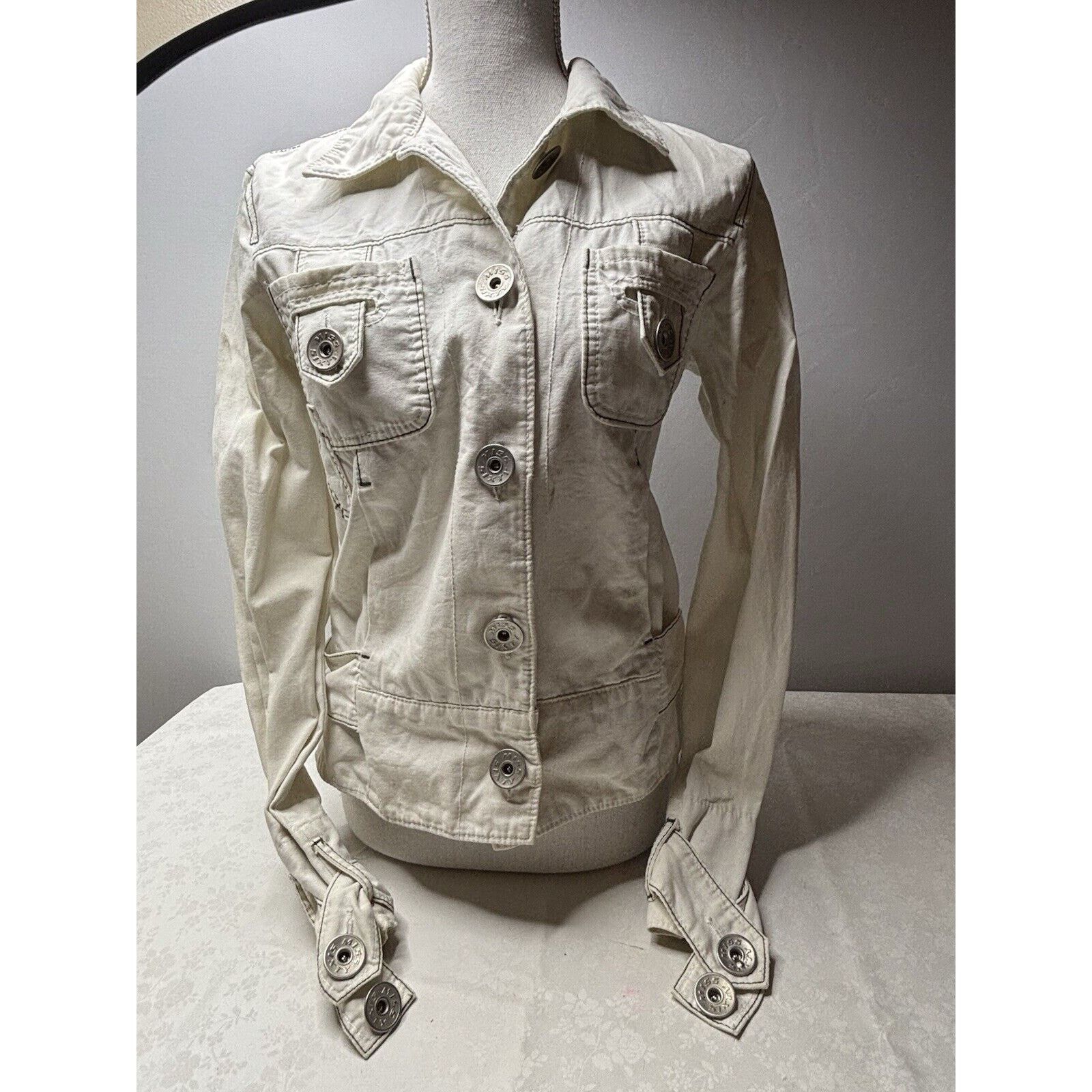 Miss Sixty MISS SIXTY Retro Y2K Women's White Jacket - M Size M / US 6-8 / IT 42-44 - 1 Thumbnail