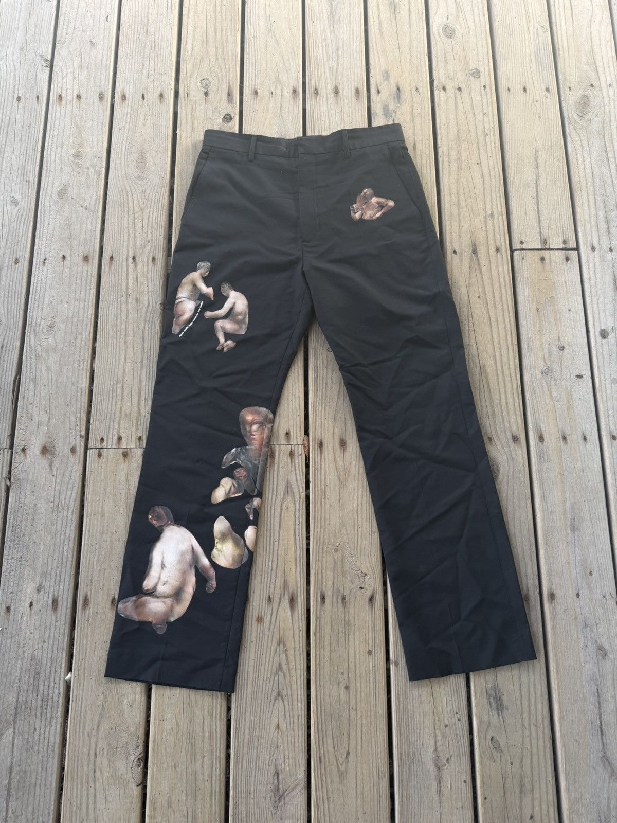 Acne Studios Acne Studios x Robbie Barrat 2020 Black Wool Suit Trousers Size US 35 - 1 Thumbnail