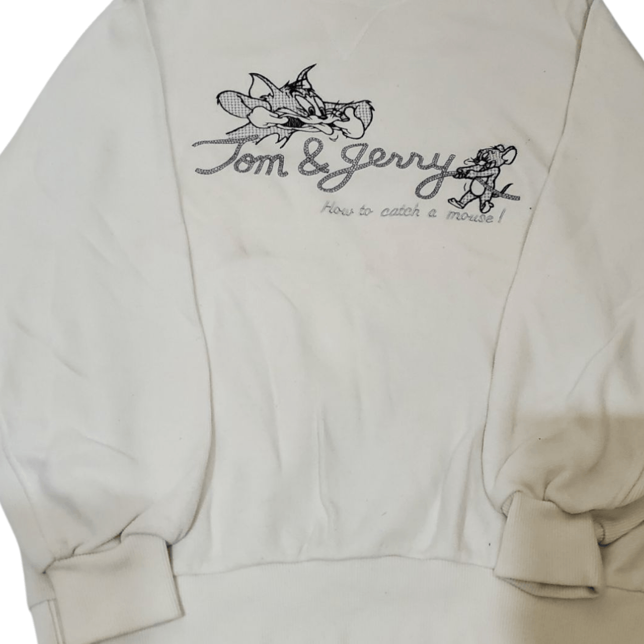 Vintage 2001 Tom & Jerry Embroidered Sweatshirt Size US M / EU 48-50 / 2 - 2 Thumbnail