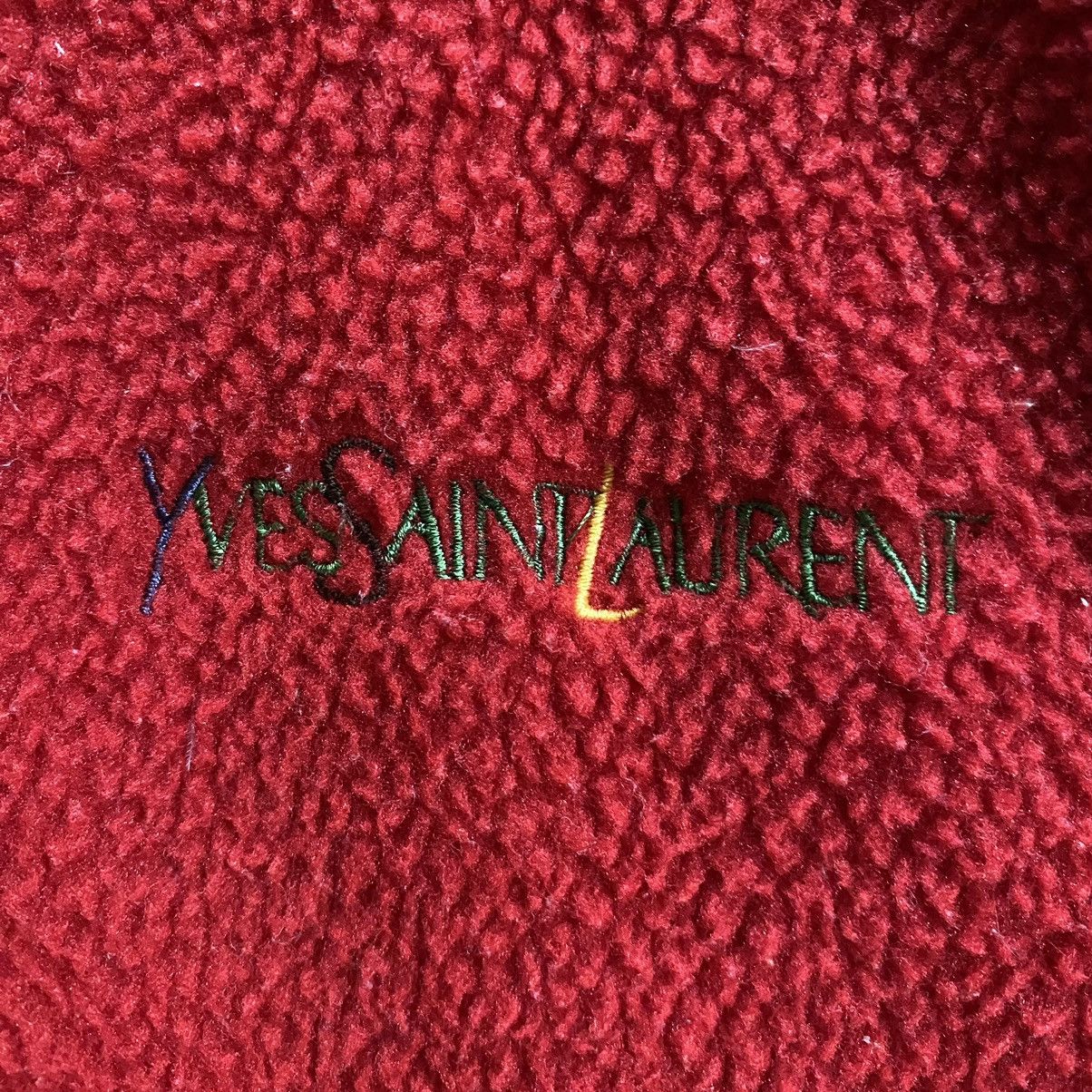 Vintage Yves Saint Lauren vintage big logo back zipper fleece Size US L / EU 52-54 / 3 - 16 Thumbnail