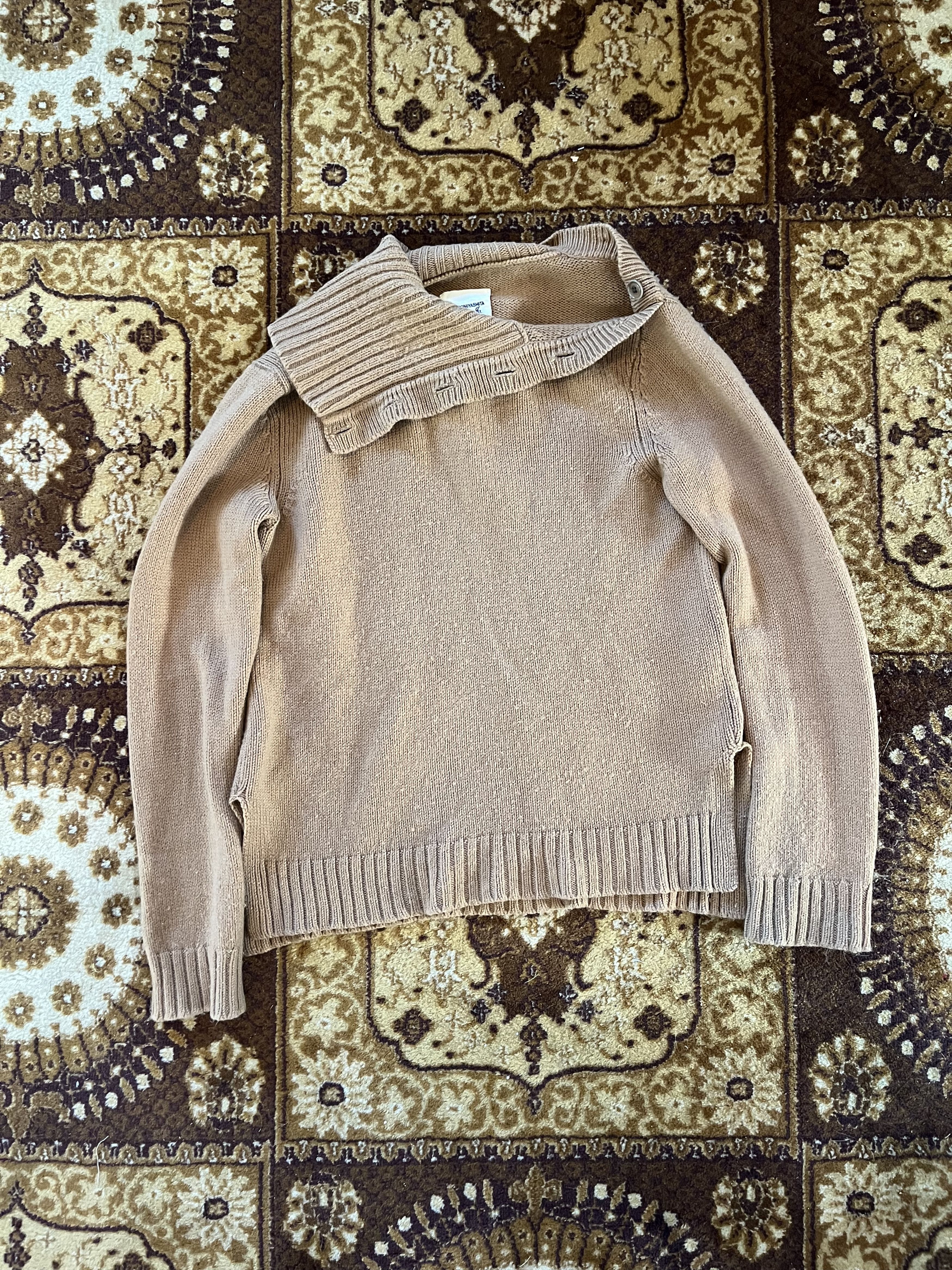 Takahiromiyashita The Soloist. The soloist waffle sweater in beige/camel Size US S / EU 44-46 / 1 - 2 Thumbnail