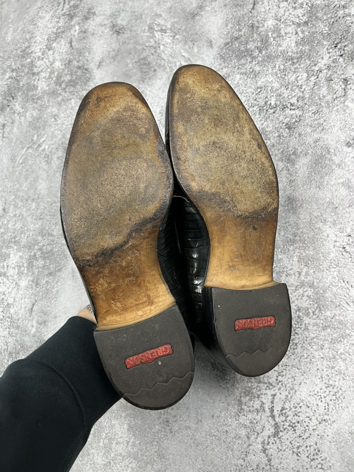 Grenson Grenson Mens Black Classic Shoes Leather Size US 9 / EU 42 - 5 Thumbnail