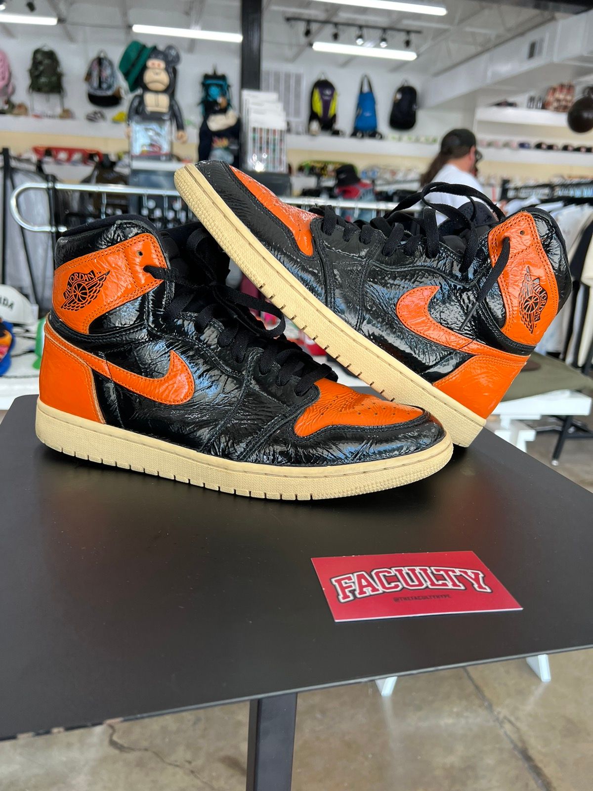 Pre-owned Jordan Nike Jordan 1 Retro High Shattered Backboard 3.0 Shoes In Black