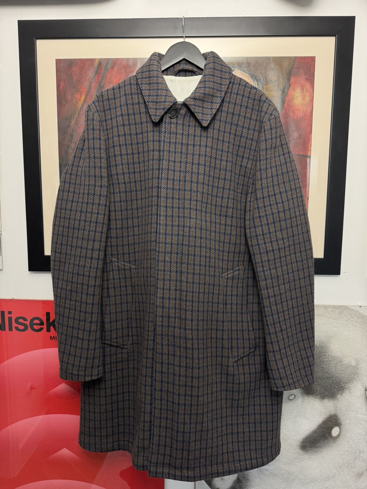 Acne Studios Acne Studios PAW17 Marc Check Heavy Wool Coat Jacket Rare Size US M / EU 48-50 / 2 - 1 Thumbnail