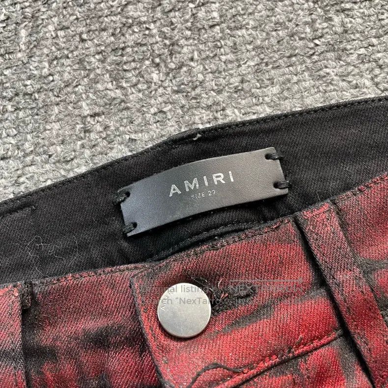 Amiri Amiri Size 29 Black and red jeans Size US 29 - 3 Thumbnail