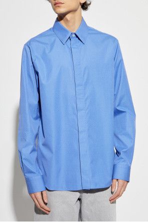 Bottega Veneta o1bcso1str0426 Compact Chambray Shirt in Blue Size US M / EU 48-50 / 2 - 3 Thumbnail